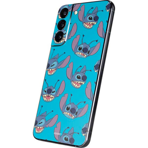 Disney Lilo and Stitch Face Expression Pattern Galaxy S22 Plus Skin